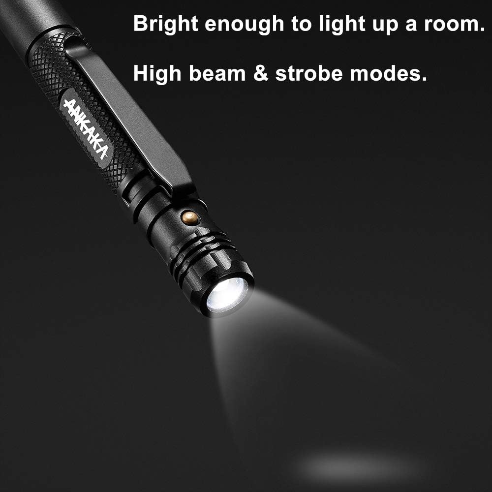 The Most Loaded 6-in-1 Tactical Pen: Solves Other Brands' Weaknesses,Self Defense Tip + Flashlight + Ballpoint + Bottle Opener + Screw Driver + Hexagonal Wrench, 5 Ink Refills + 6 Batteries