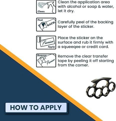 Generic 3D Printed Vinyl Sticker Knuckles Black (2Pcs)