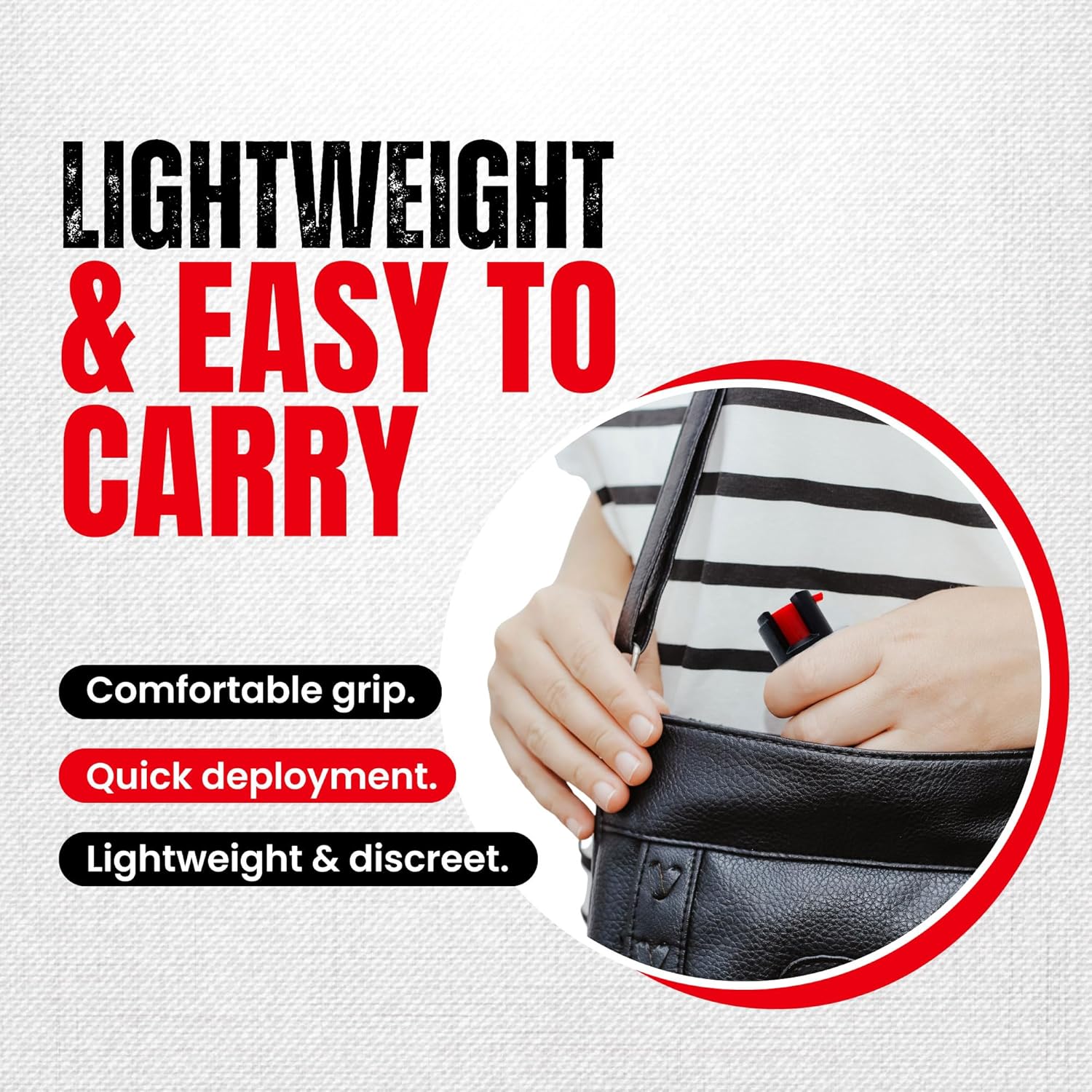 Police Magnum Compact Pepper Spray Self Defense- Tactical Maximum Heat Strength OC- Small Discreet Carry Canister- Made in The USA