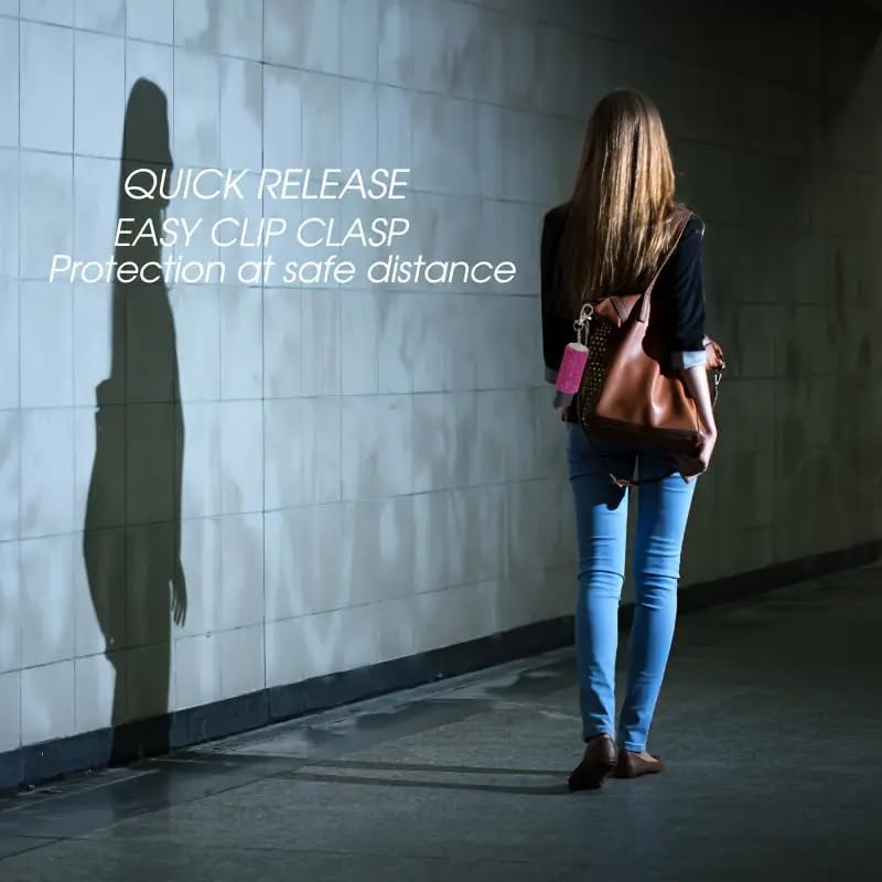 3-Pack 20ml Bling Pepper Spray Keychain for Women – Decorative Acrylic Design, Snap-Clip Carry, Twist Safety Lock (1.33% OC Formula)