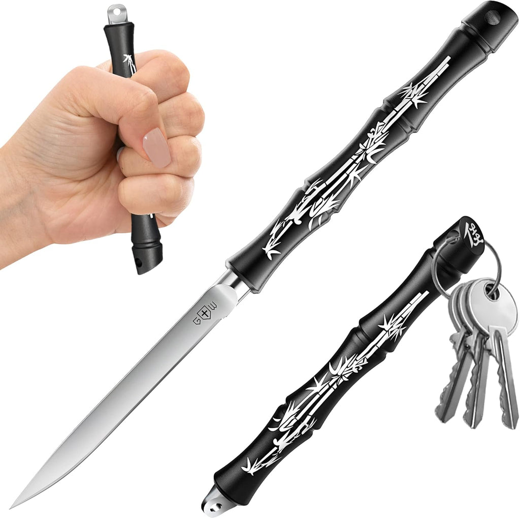 Grand Way 5.5" Knife - Small Black Knife - Japanese Utility - Sharp Knives - Letter and Envelope Opener - Pocket Knife for Men and Women - Best Gift Idea