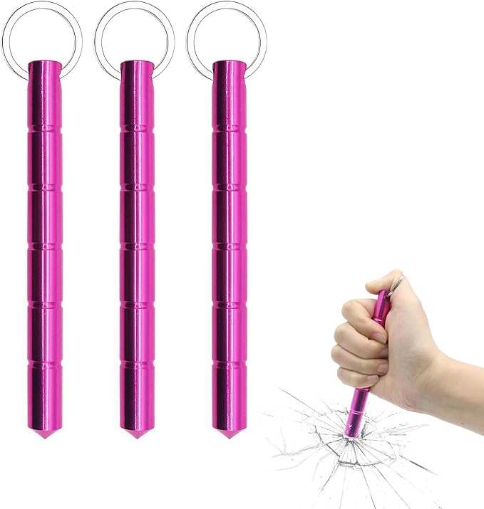 Safety Keychain Set for Women - Compact Personal Security Tool with Emergency Glass Breaker and Self Defense Keychain(3pcs)