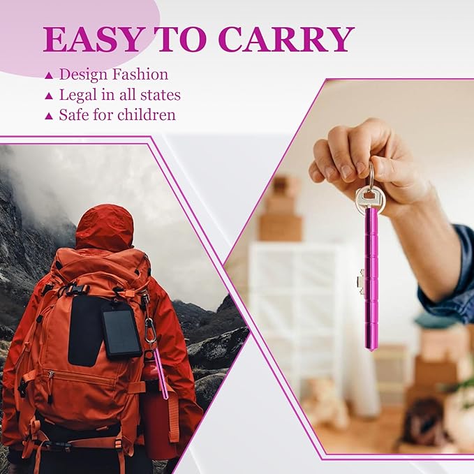 Safety Keychain Set for Women - Compact Personal Security Tool with Emergency Glass Breaker and Self Defense Keychain(3pcs)