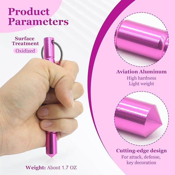 Safety Keychain Set for Women - Compact Personal Security Tool with Emergency Glass Breaker and Self Defense Keychain(3pcs)