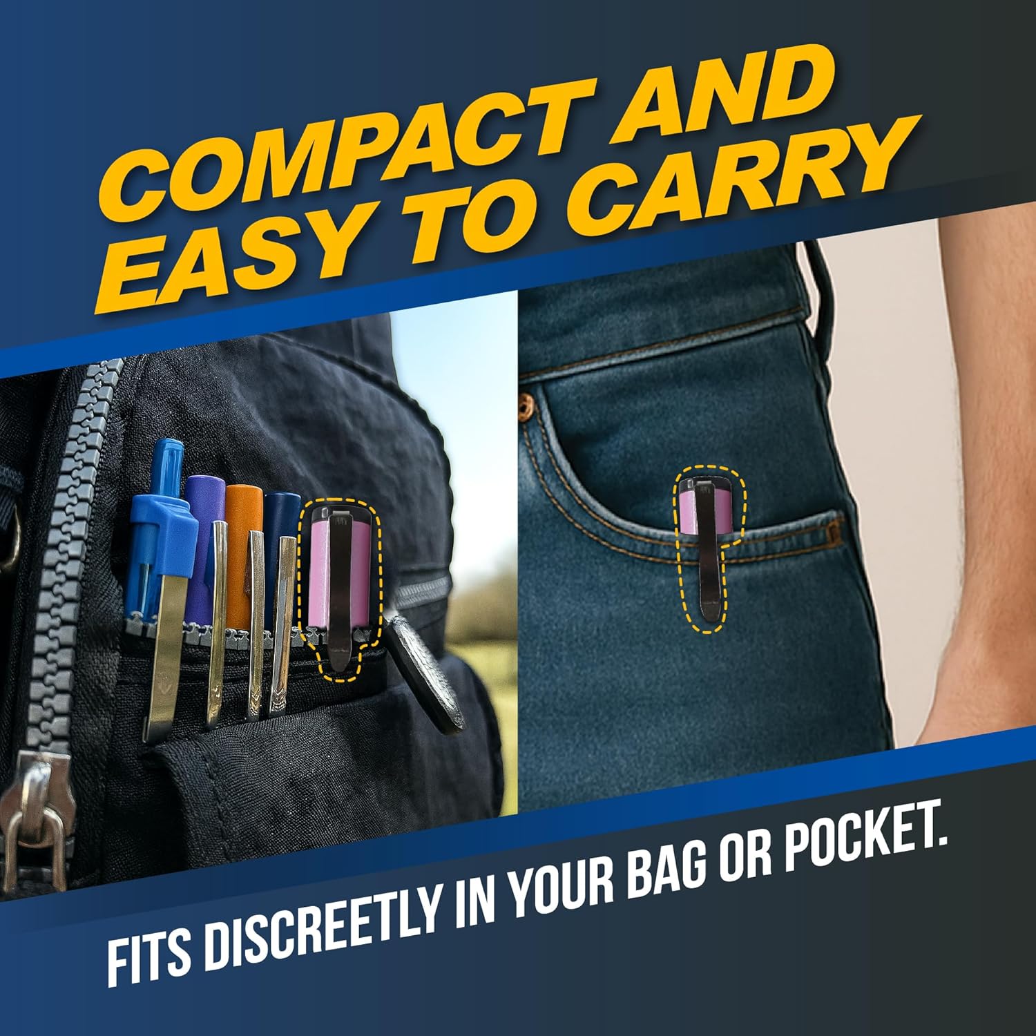 Streetwise Pain Pen 25,000,000 Volts Stun Gun for Self Protection - Tactical Stun Pen for Women and Men, USB Rechargeable, Battery Indicator, Durable Clip, Compact and Concealable for Protection