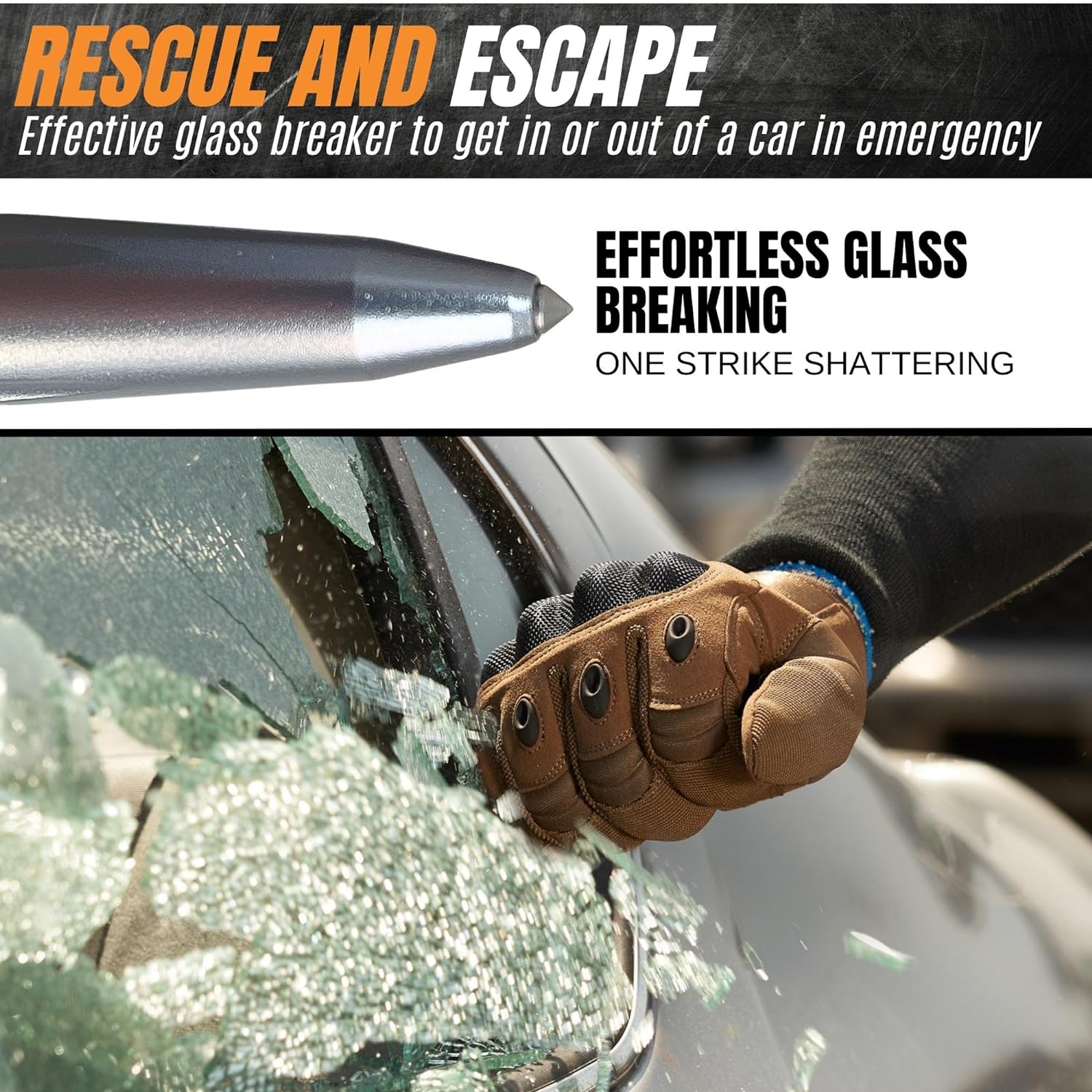 Self Defense Tactical EDC Pen, Car Window Glass Breaker, Emergency & Survival Military Pens For All Weather With 2 Ink cartridges, Cool Gadget for Men and Women