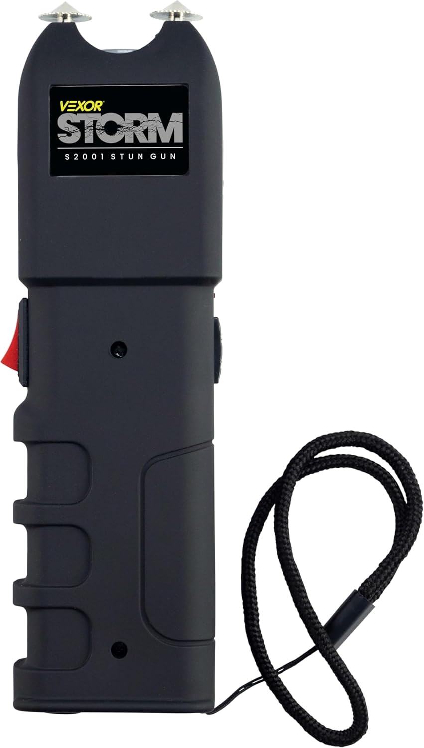 Vexor Storm S2001 Personal Safety Device - Rechargeable with LED Light - Ergonomic Grip and Wrist Strap - Safety Switch - Includes Holster and Training Guide